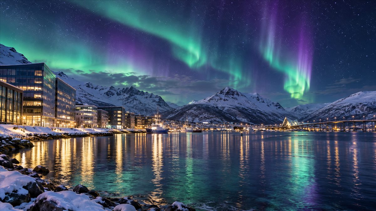 Aurora极光雪地城市网络环境专题场景